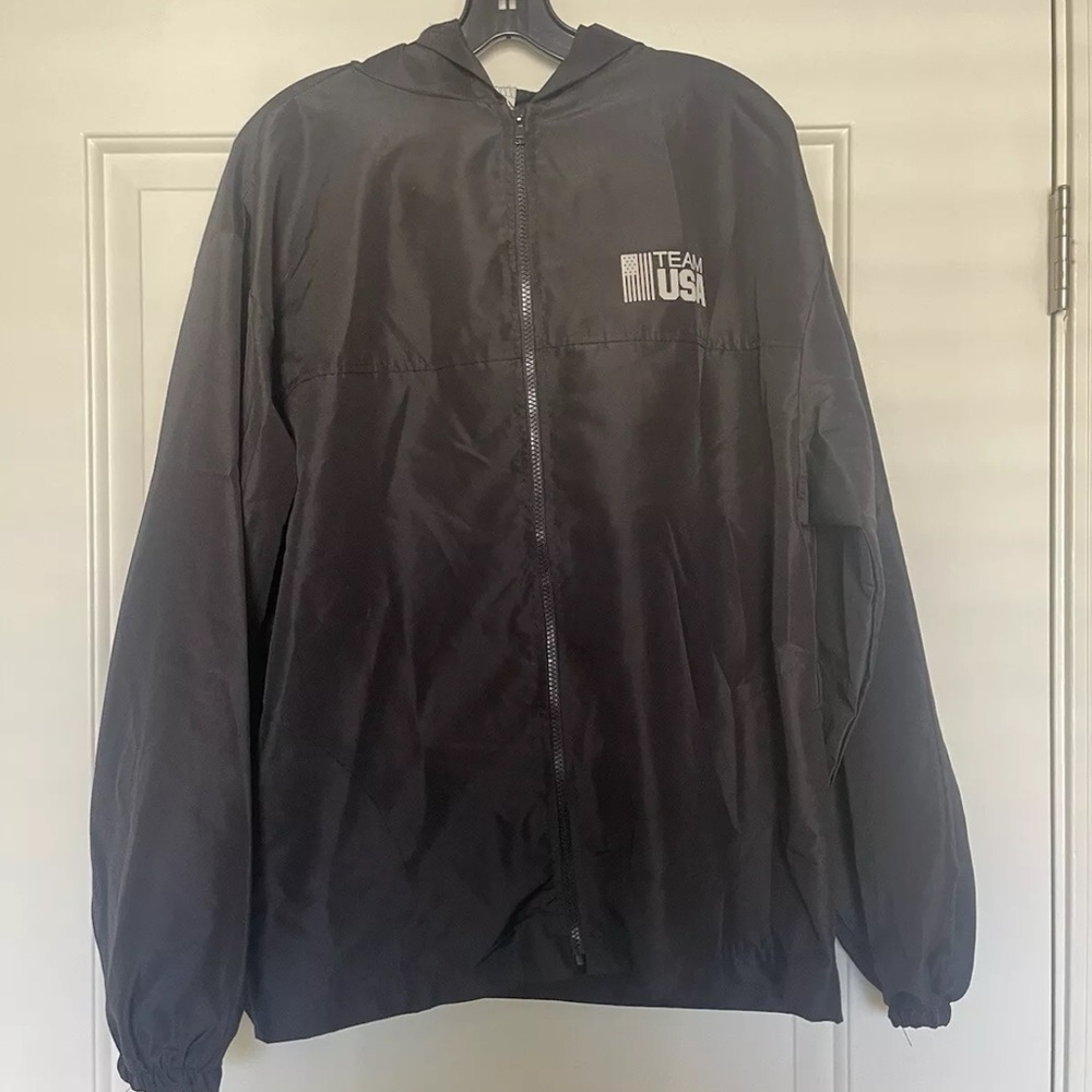 United States Olympic Committee Team USA Windbreaker Jacket Mens XL Full Zipper